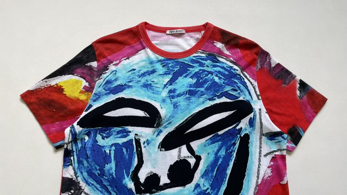 Our Legacy ‘Voodoo Face Print’ New Box T Shirt Size US M / EU 48-50 / 2 - 3 Thumbnail