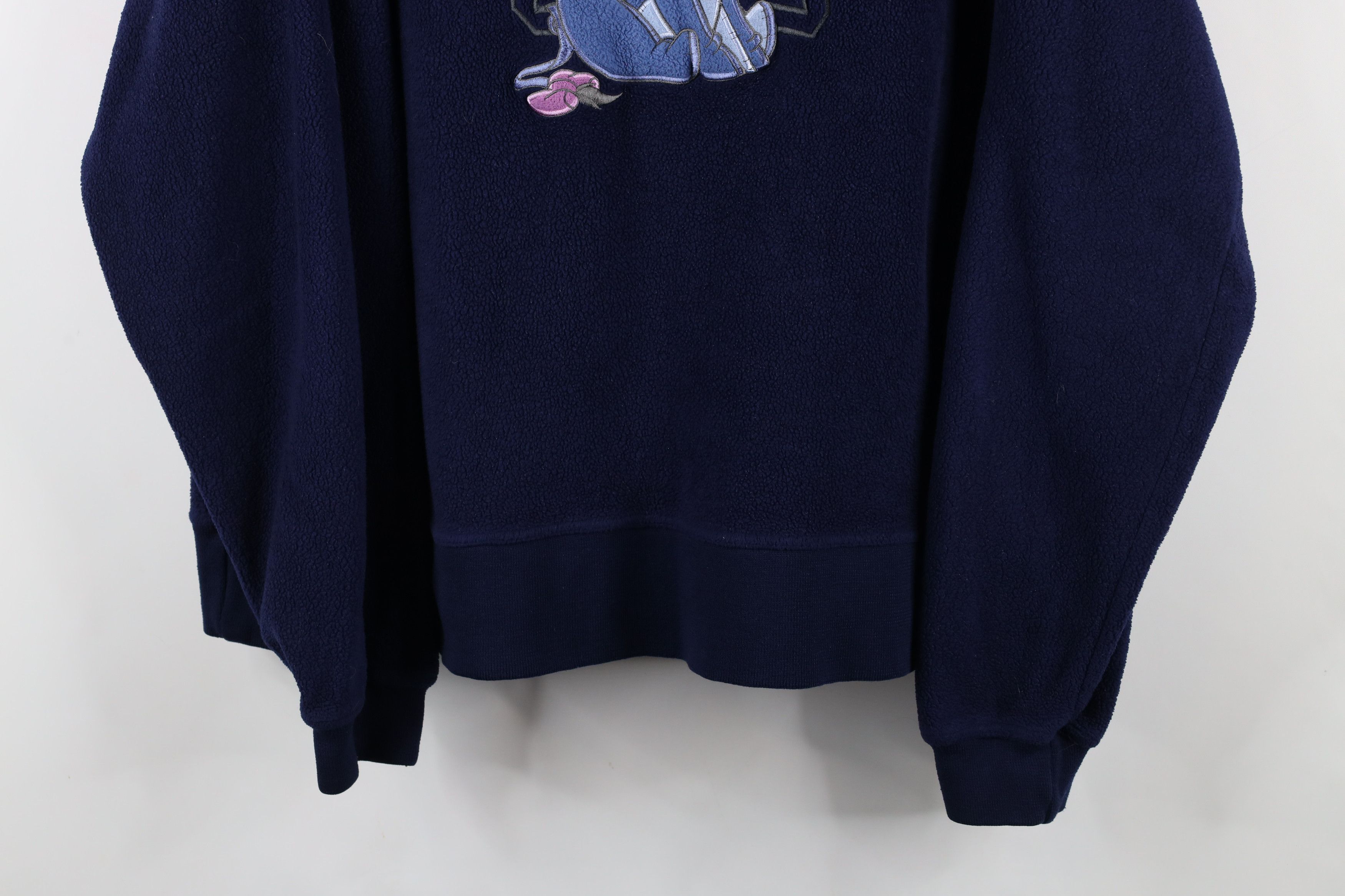 Disney × Vintage Vintage 90s Disney Winnie the Pooh Fleece Sweatshirt Blue Size L / US 10 / IT 46 - 3 Thumbnail