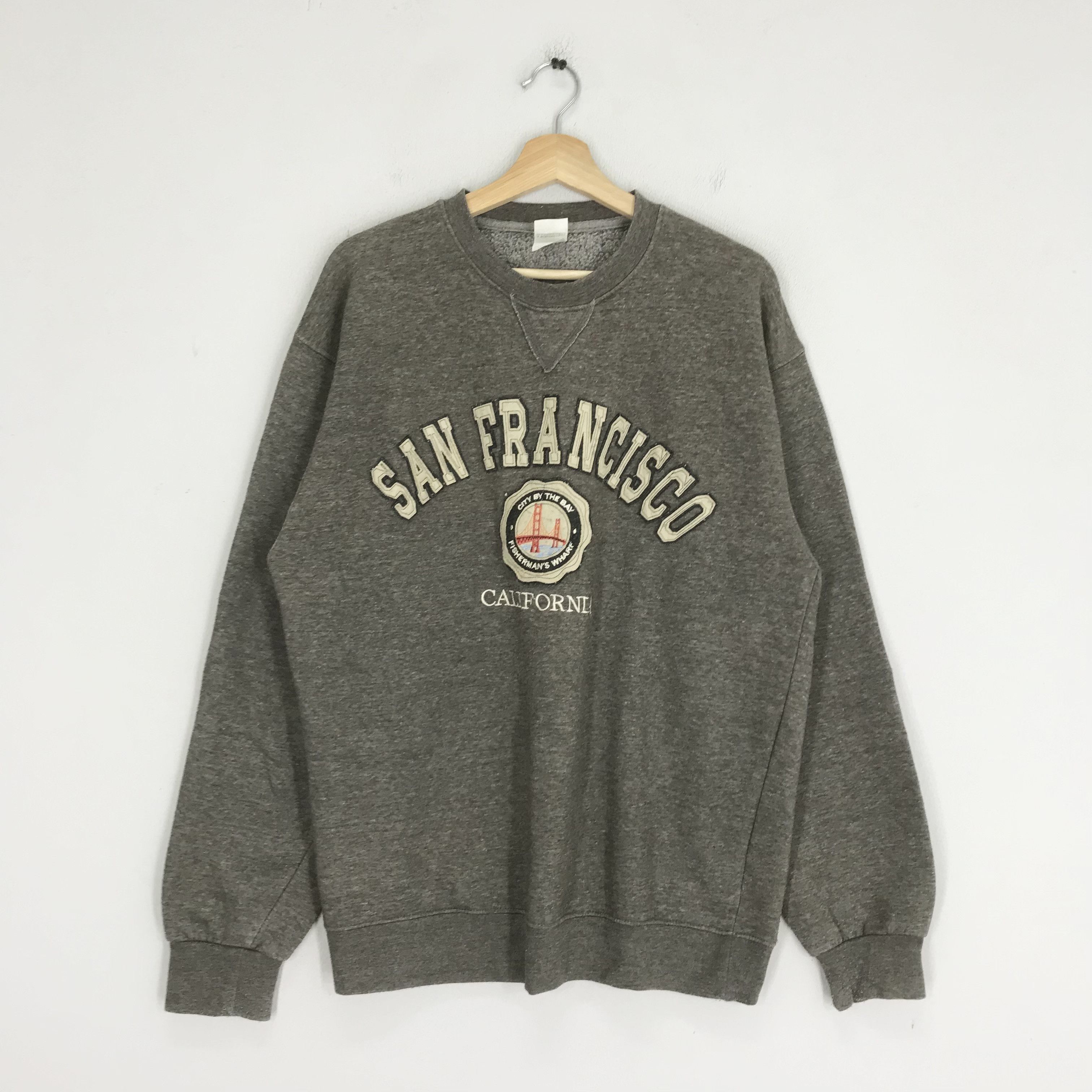 Francesco Smalto Vintage San Francisco Sweatshirt Wharf City Crewneck Size US L / EU 52-54 / 3 - 1 Thumbnail