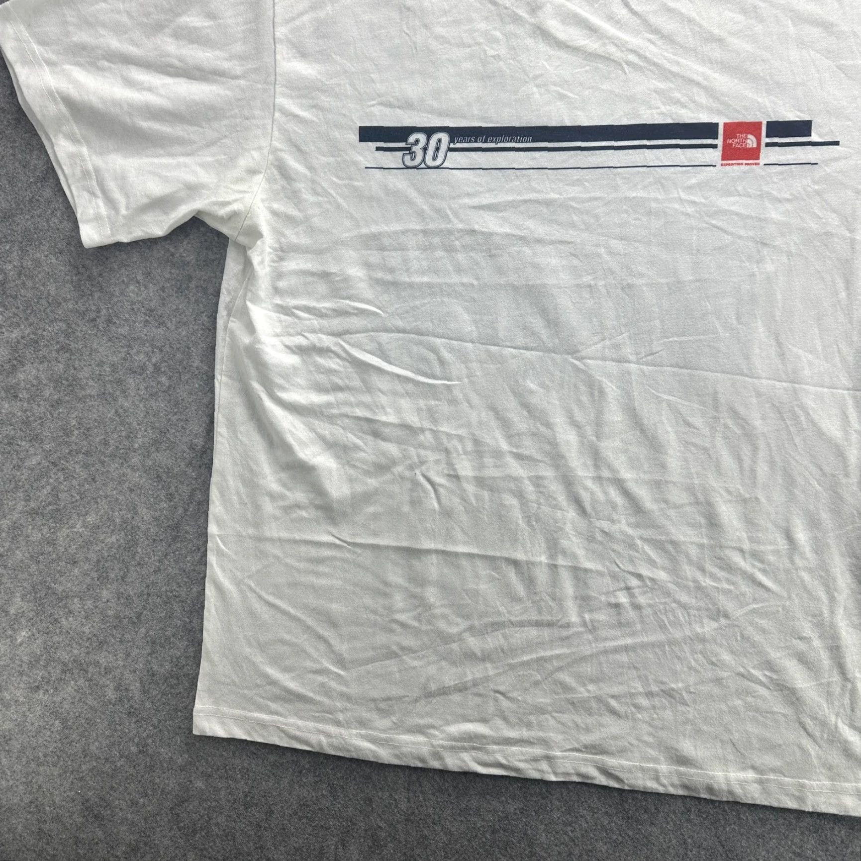 The North Face VINTAGE The North Face Shirt Mens Large White 30 Years of Exploration Anniversary Outdoor Tee Size US L / EU 52-54 / 3 - 4 Thumbnail