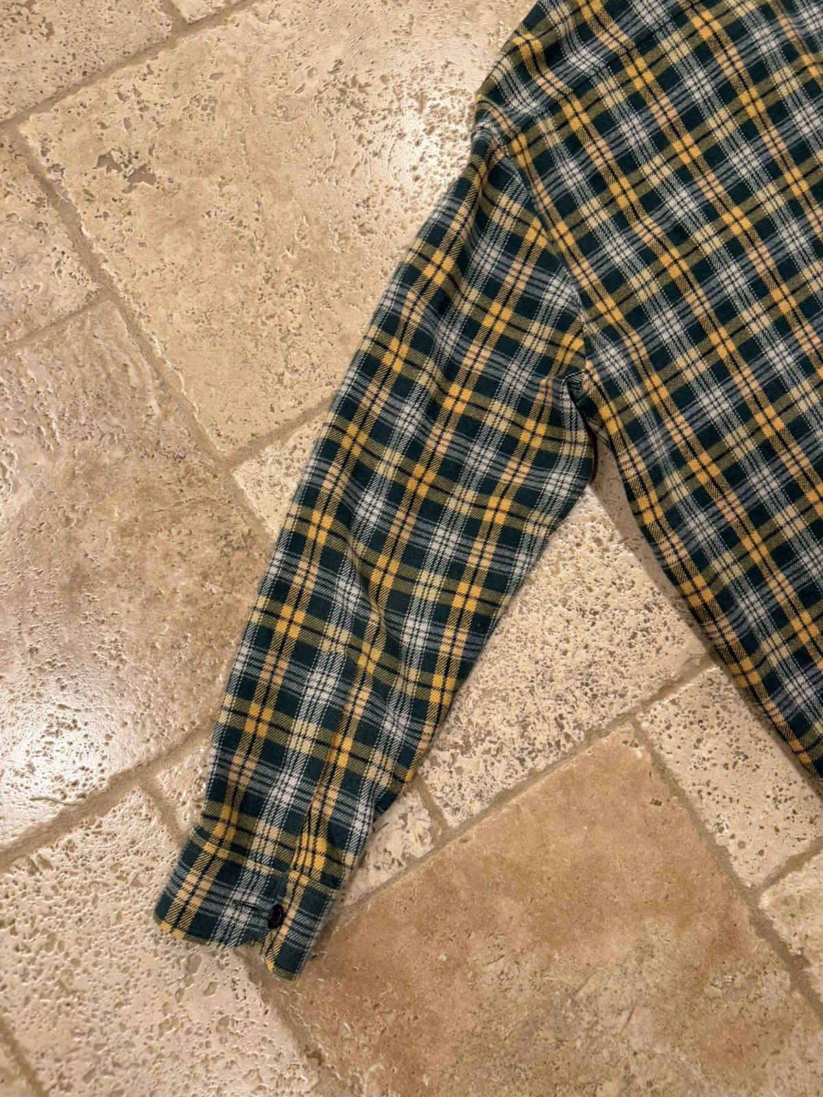Celine Celine x Hedi FW22 Green/Yellow Flannel Button Up Shirt Size US M / EU 48-50 / 2 - 12 Thumbnail