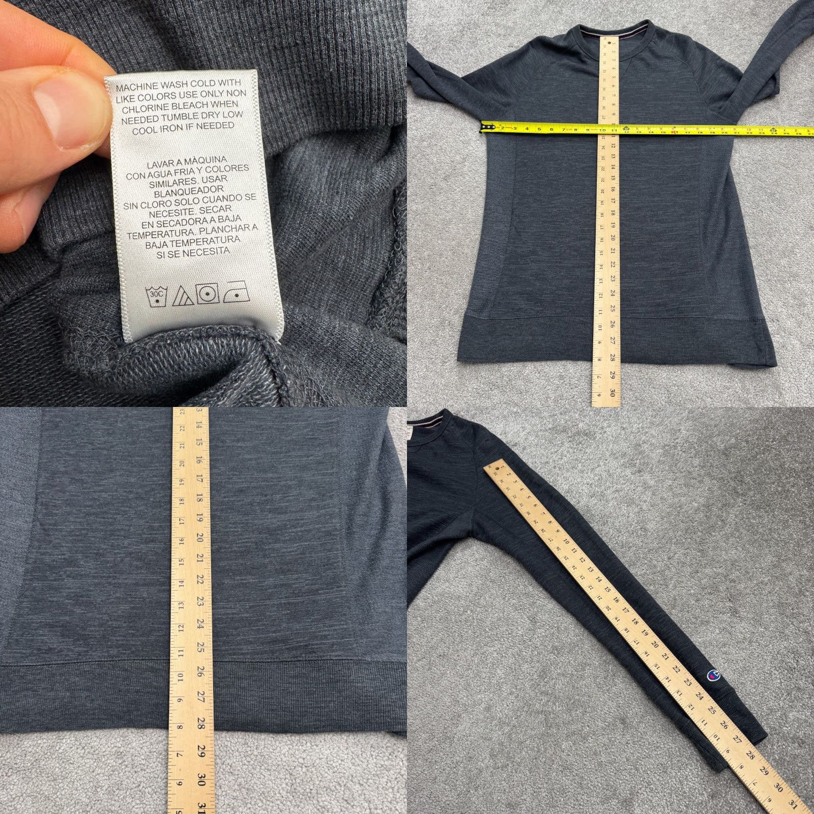 Champion Champion Sweatshirt Mens Pullover Shirt M Gray Raglan Sleeve Activewear Size US M / EU 48-50 / 2 - 8 Thumbnail