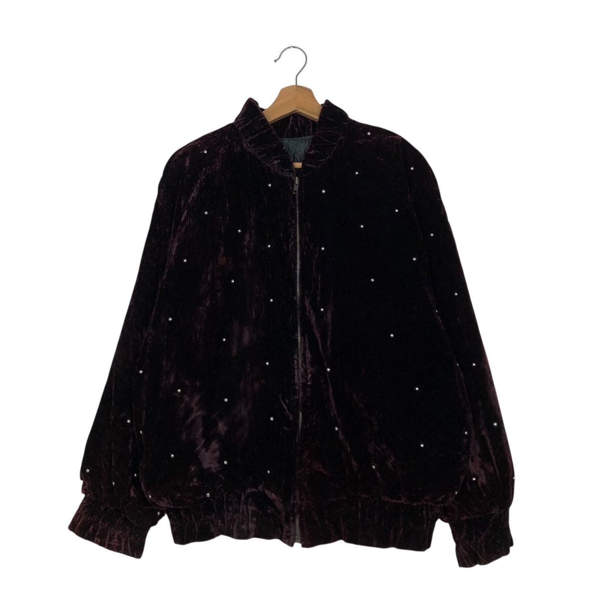 Japanese Brand 📌Vintage Velvet Bombet Jacket Hei Rim Issey Miyake Size US M / EU 48-50 / 2 - 2 Thumbnail