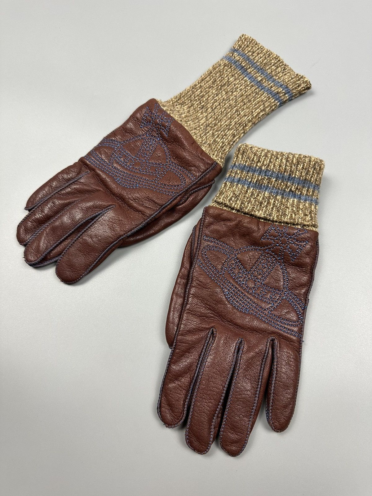 Vivienne Westwood Vivienne Westwood Leather Orb Gloves Size ONE SIZE - 4 Thumbnail