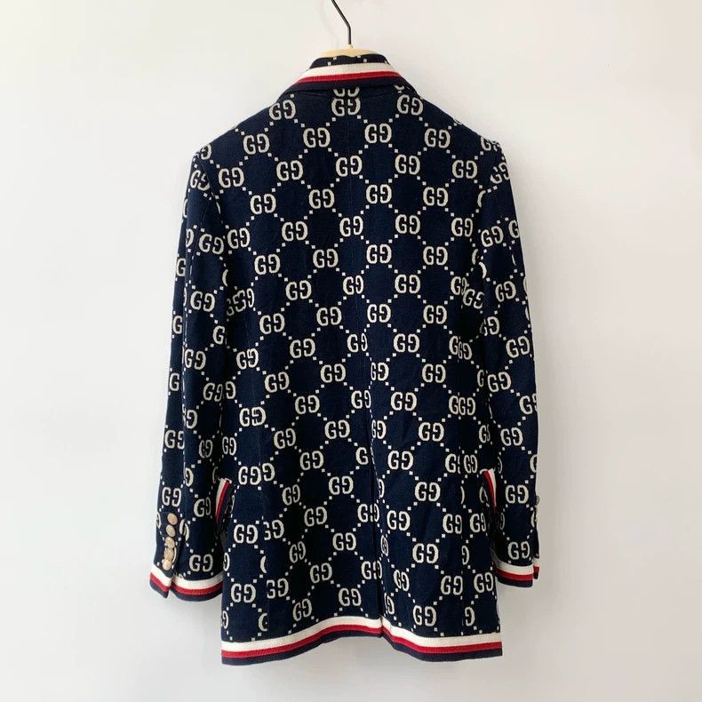 Gucci Gucci Navy Blazer with Logo Design-2506 Size US XXS / EU 40 - 2 Thumbnail