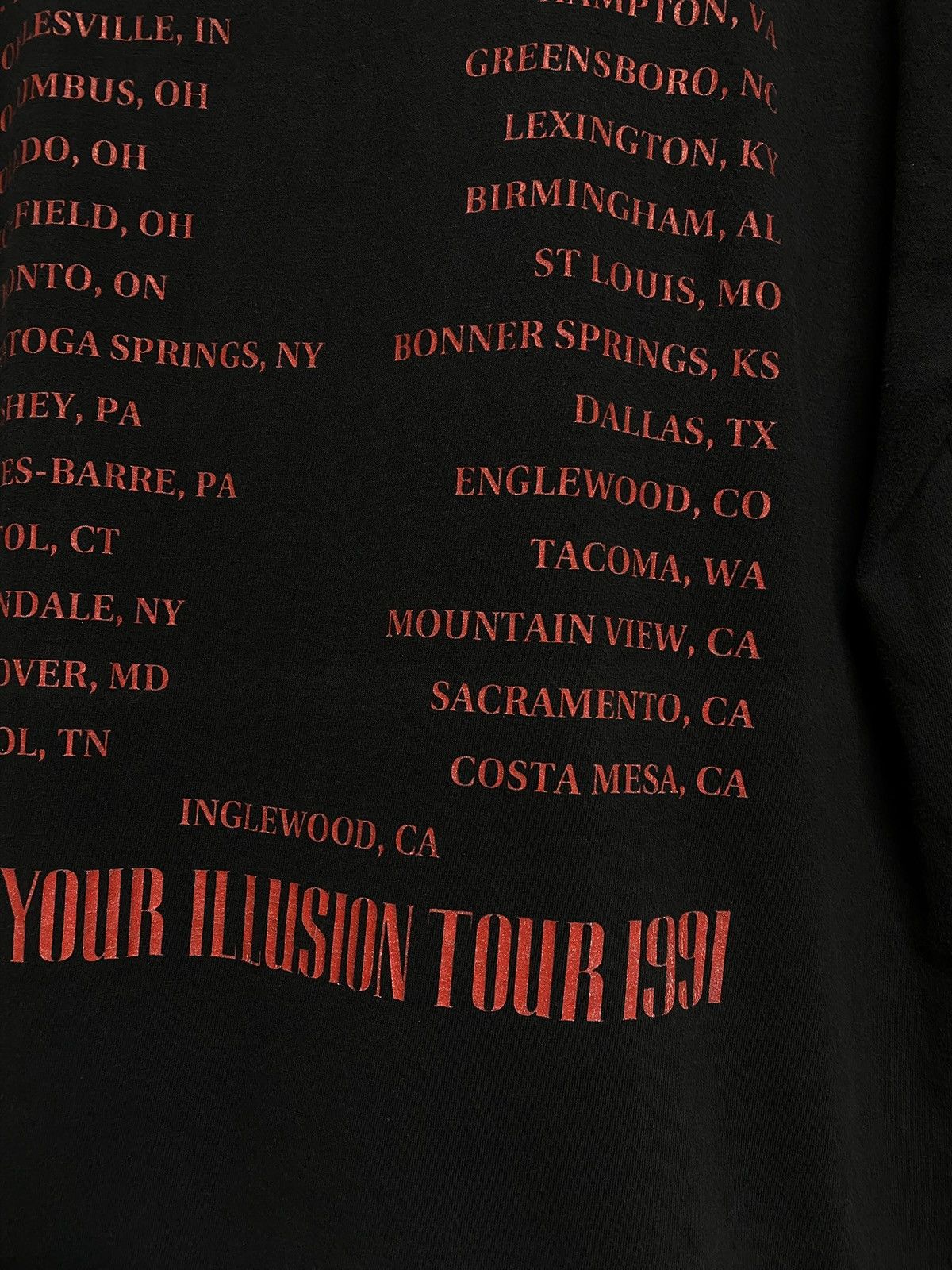 Band Tees Vintage 1991 Guns N’ Roses Band Tour T-Shirt Large Size US L / EU 52-54 / 3 - 6 Thumbnail
