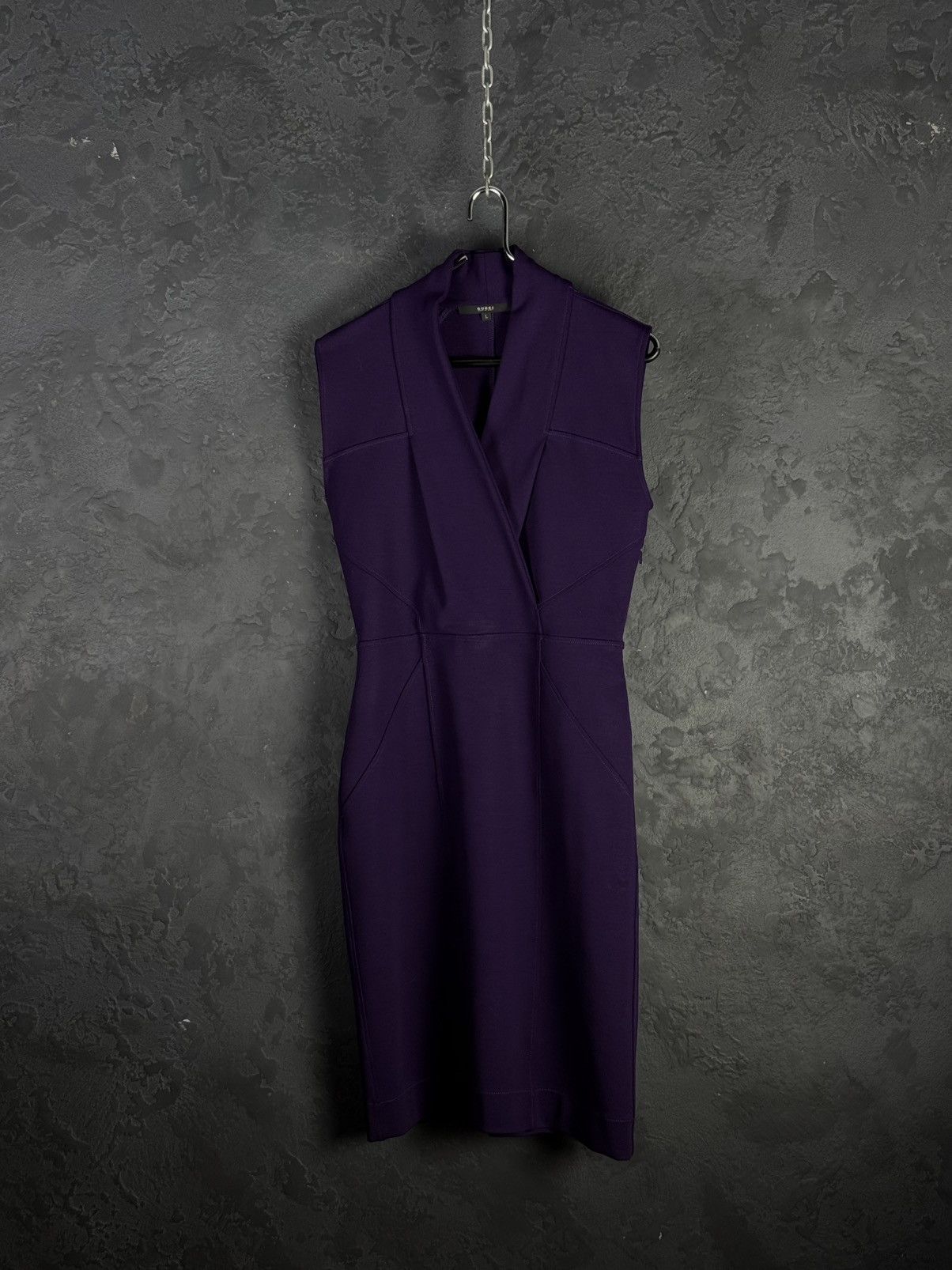 Gucci Gucci Vintage Women’s Purple Sleeveless Sheath Dress Size L Size L / US 10 / IT 46 - 4 Thumbnail