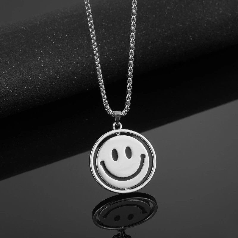 Jewelry Two Side Smile Sad Face Necklace Size ONE SIZE - 1 Thumbnail