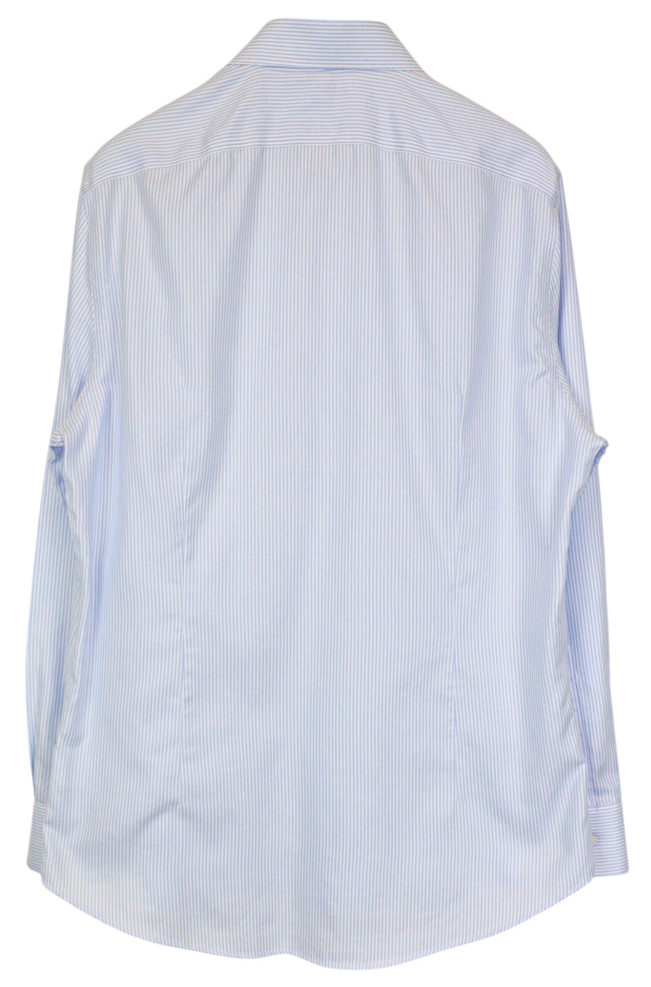 Suitsupply 44/17 1/2 Extra Slim Blue Cotton Striped Cutaway 78643 Size 44R - 2 Thumbnail