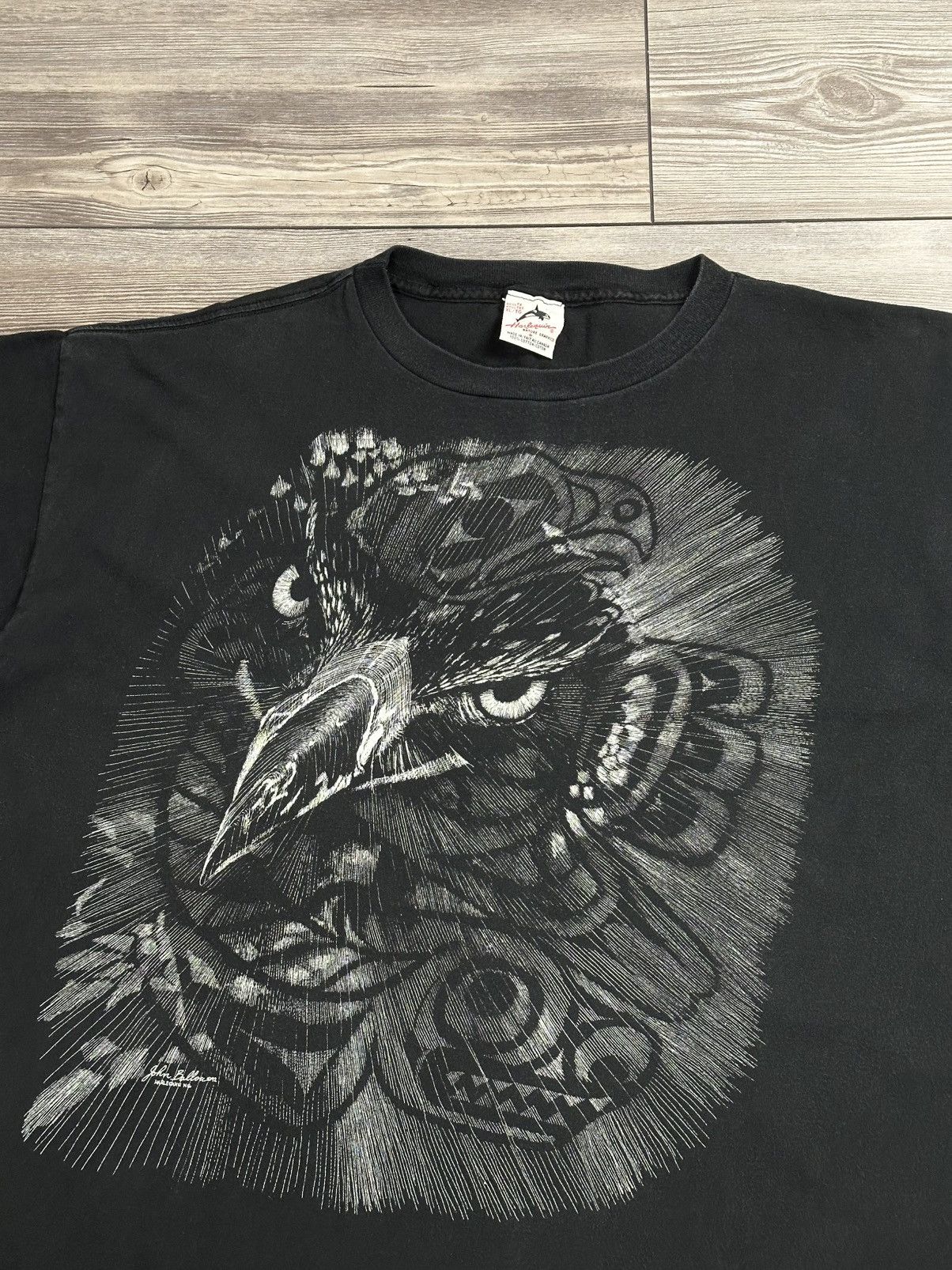 Vintage Vintage 90’s Native Eagle Animal T Shirt Size US XXL / EU 58 / 5 - 2 Thumbnail