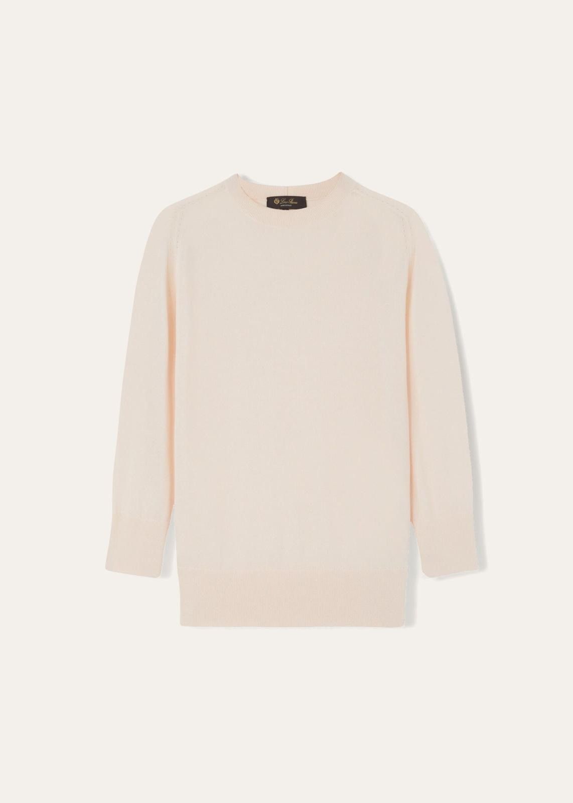 o1srvl11e0824 Piuma Crewneck Sweater in Light Pink