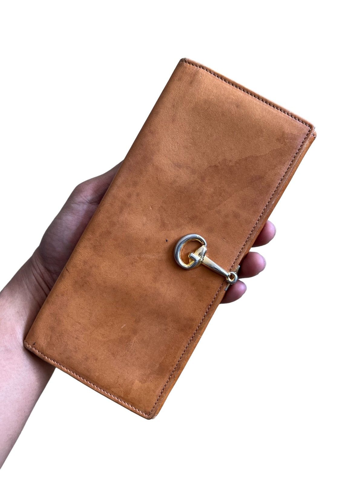 Gucci Vtg 1980s Gucci Horsebit Metal Fitting Long Leather Wallets Size ONE SIZE - 1 Thumbnail