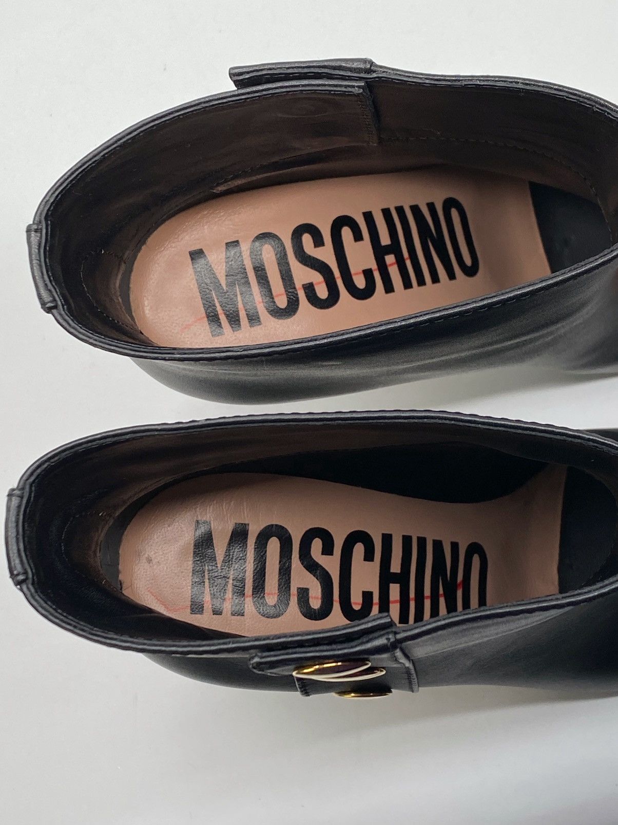 Moschino Moschino 80MM Snap-Button Leather Ankle Boots size 38 Size US 8 / IT 38 - 10 Thumbnail