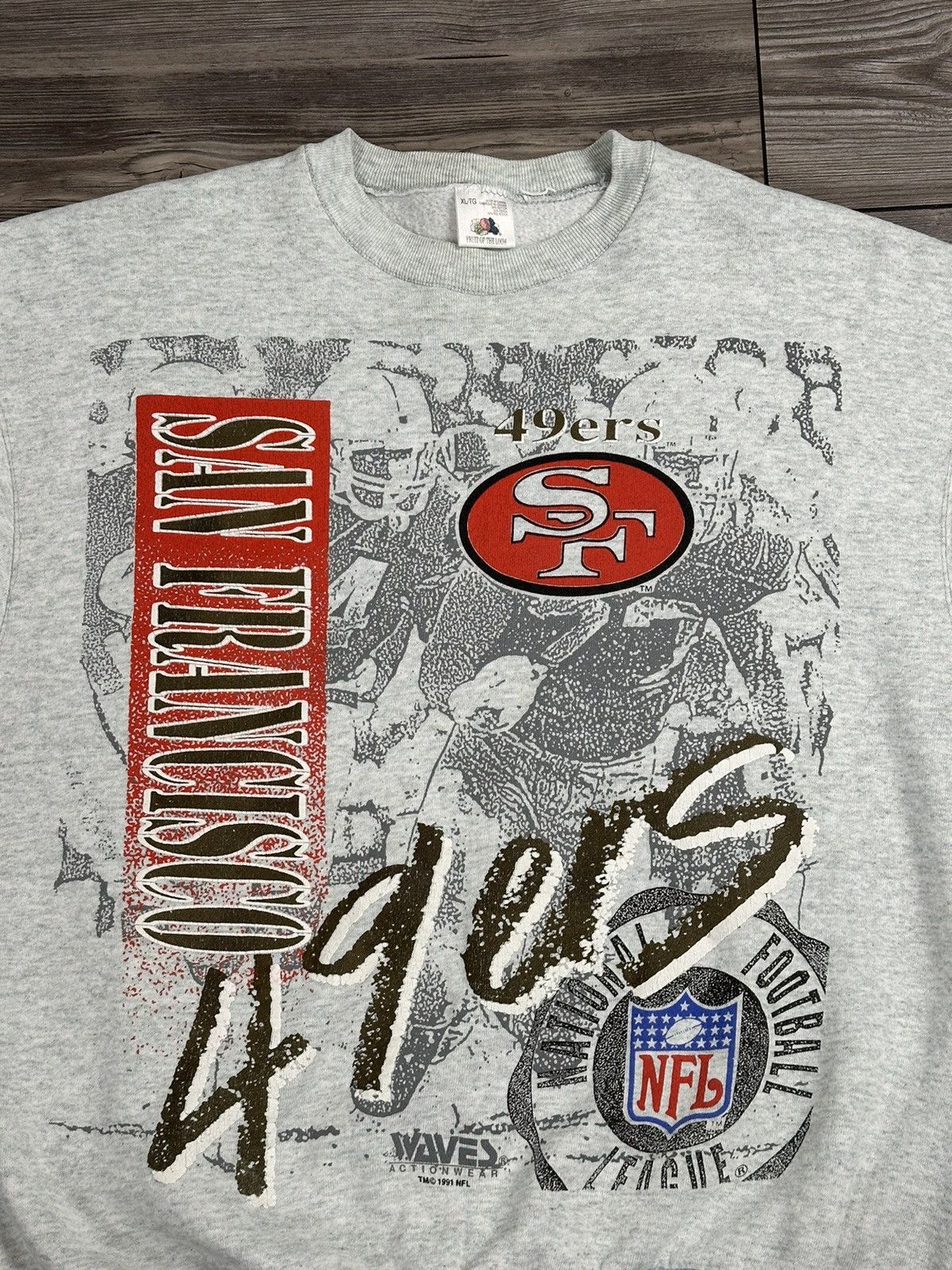 Fruit Of The Loom Vintage 90’s San Francisco 49ers NFL Crewneck Size US XL / EU 56 / 4 - 2 Thumbnail