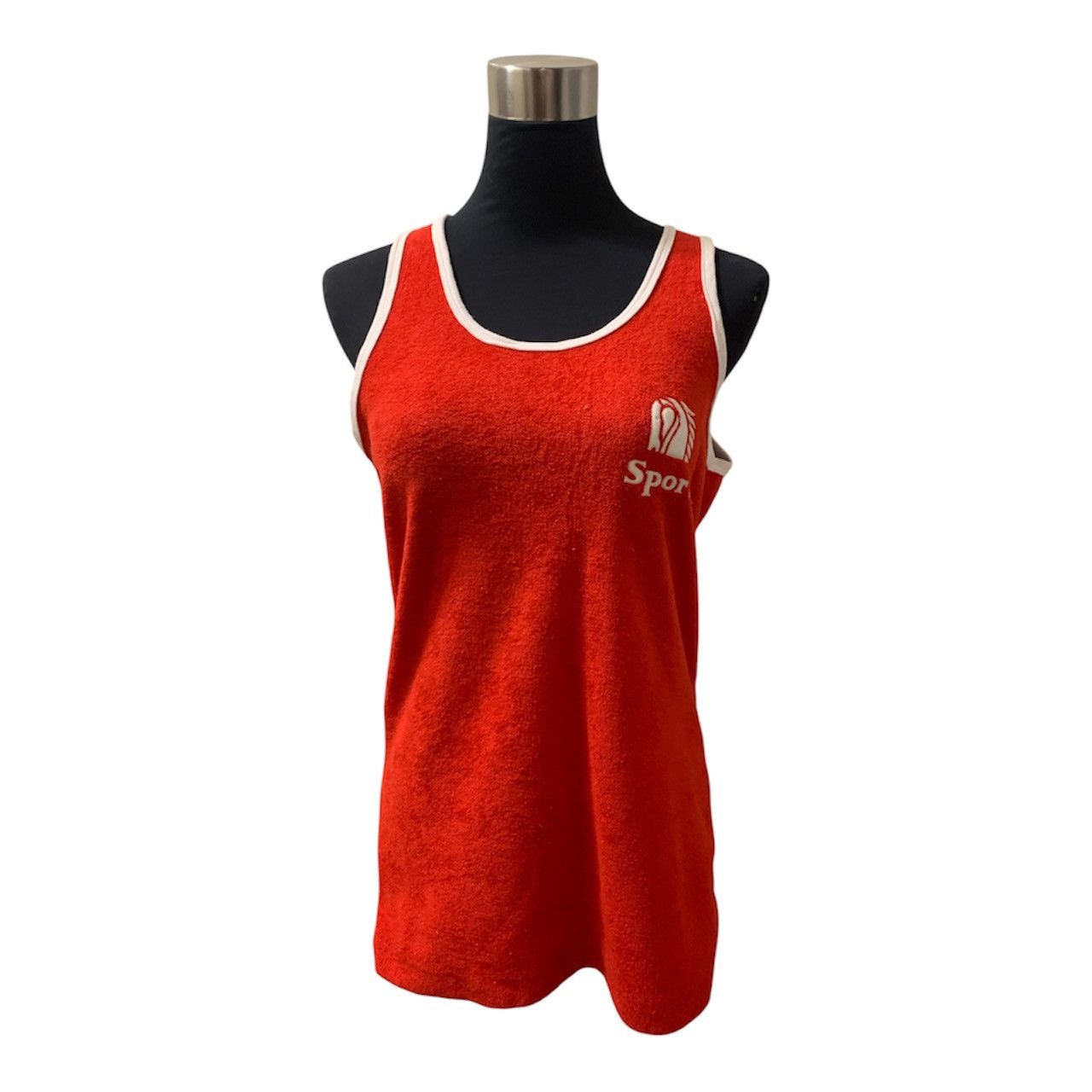 Vintage Vintage Authentic 80s Red Terrycloth Sports Tank Top Size M / US 6-8 / IT 42-44 - 1 Thumbnail