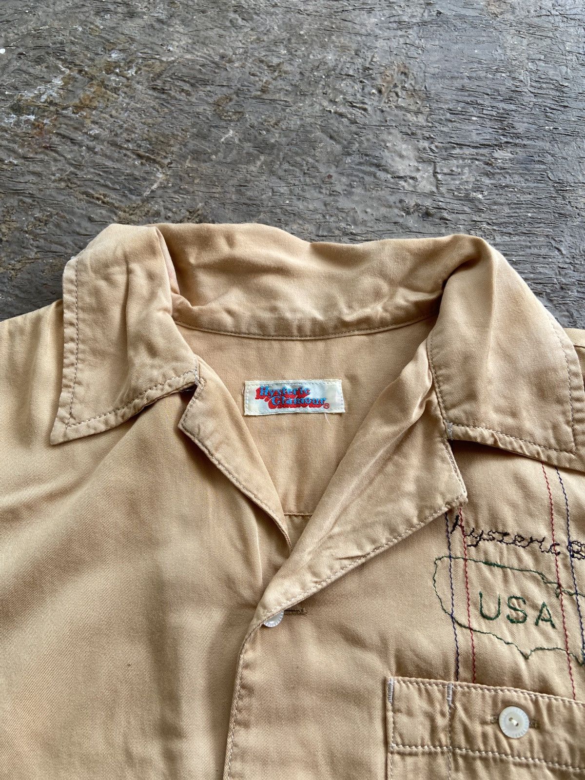 Hysteric Glamour 2000s Hysteric Glamour - Bowling Style Big Logo Button Shirt Size S / US 4 / IT 40 - 9 Thumbnail
