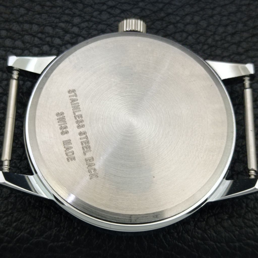 Other VINTAGE MONTINE HAND-WINDING SWISS MENS WHITE WATCH a444170 Size 38 - 8 Thumbnail