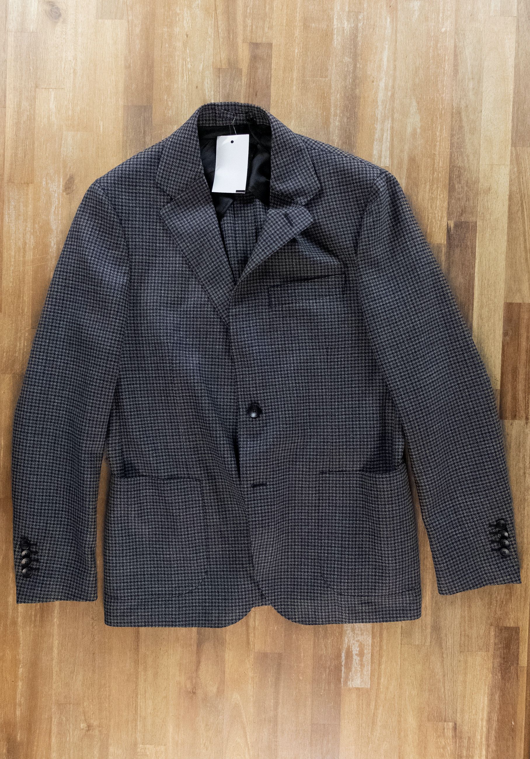 Lardini LARDINI gray houndstooth wool sportcoat jacket 40R Size 40R - 3 Thumbnail