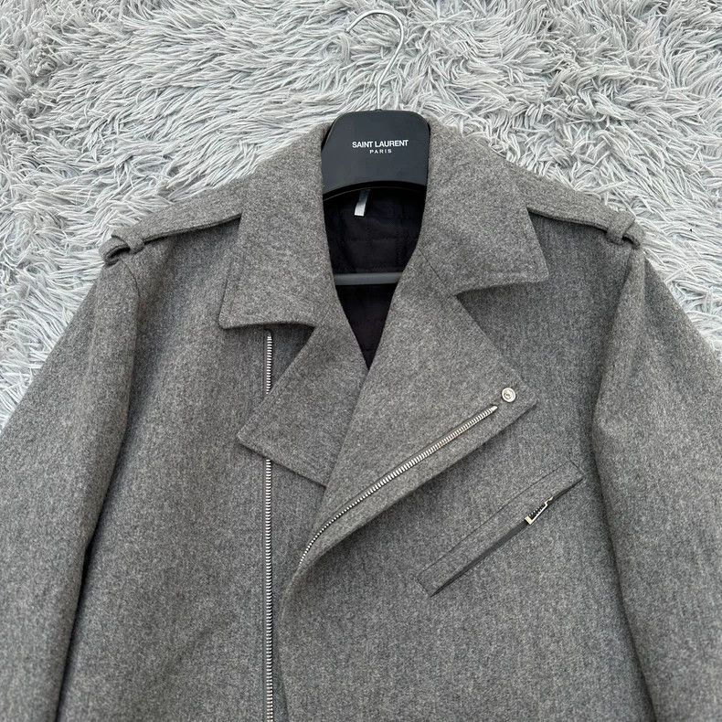 Dior Dior Light gray motorcycle zipper wool jacket 2501-Nextarro Size US M / EU 48-50 / 2 - 2 Thumbnail
