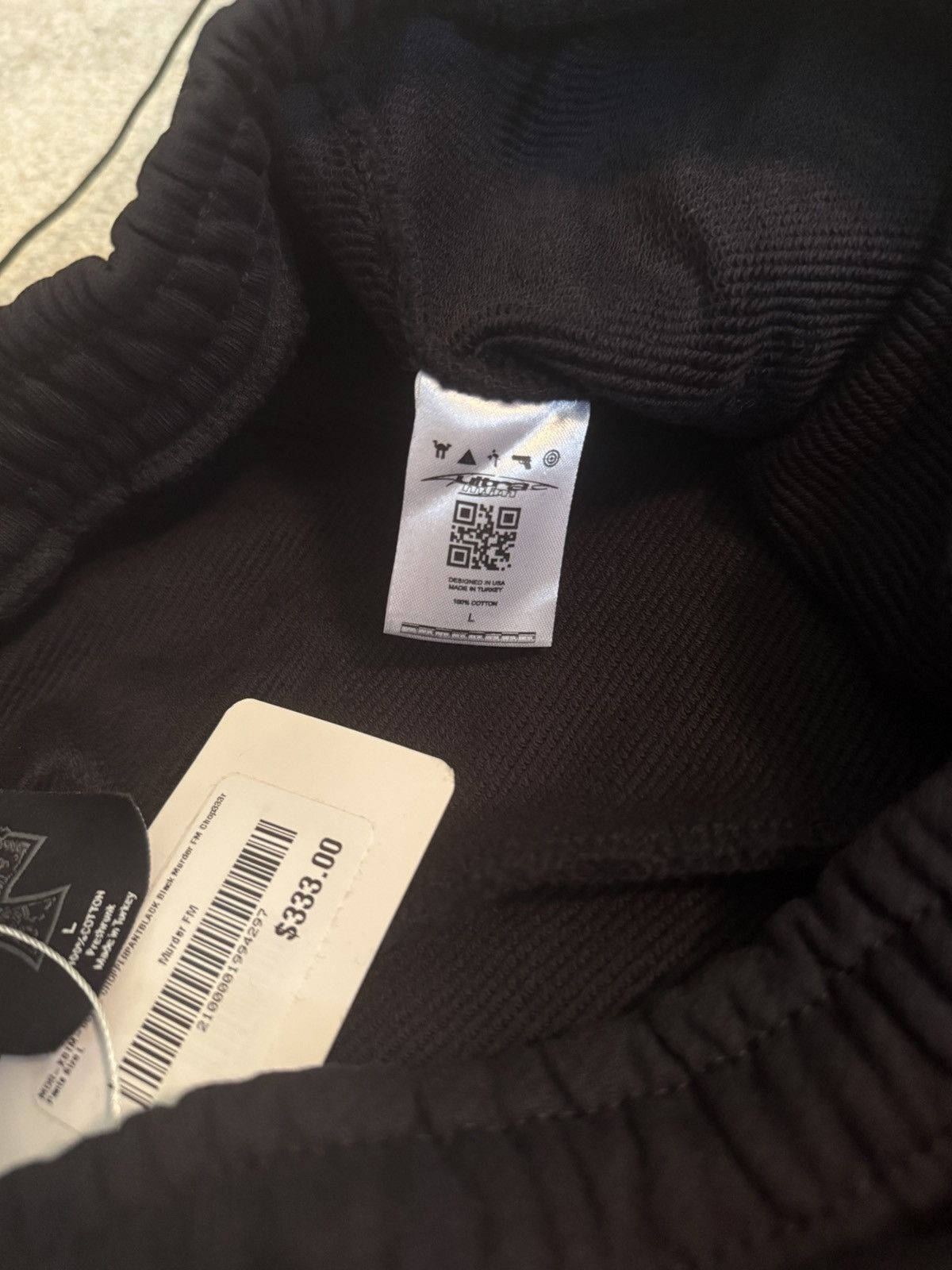murd333r.fm Murd333r.fm Chopper Sweatpants (Black) Size US 34 / EU 50 - 6 Thumbnail