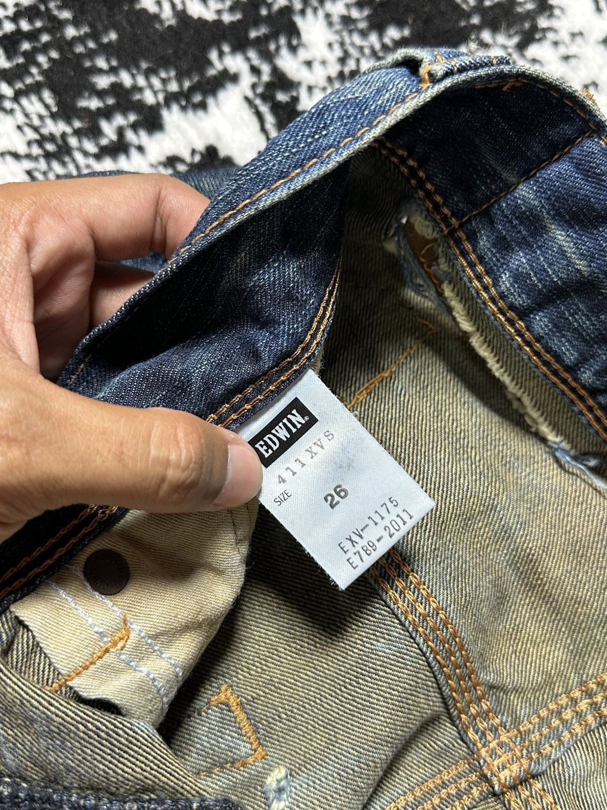 Edwin Flare Edwin Exclusive Vintage Buckle Back Distressed Denim Size US 27 - 10 Thumbnail