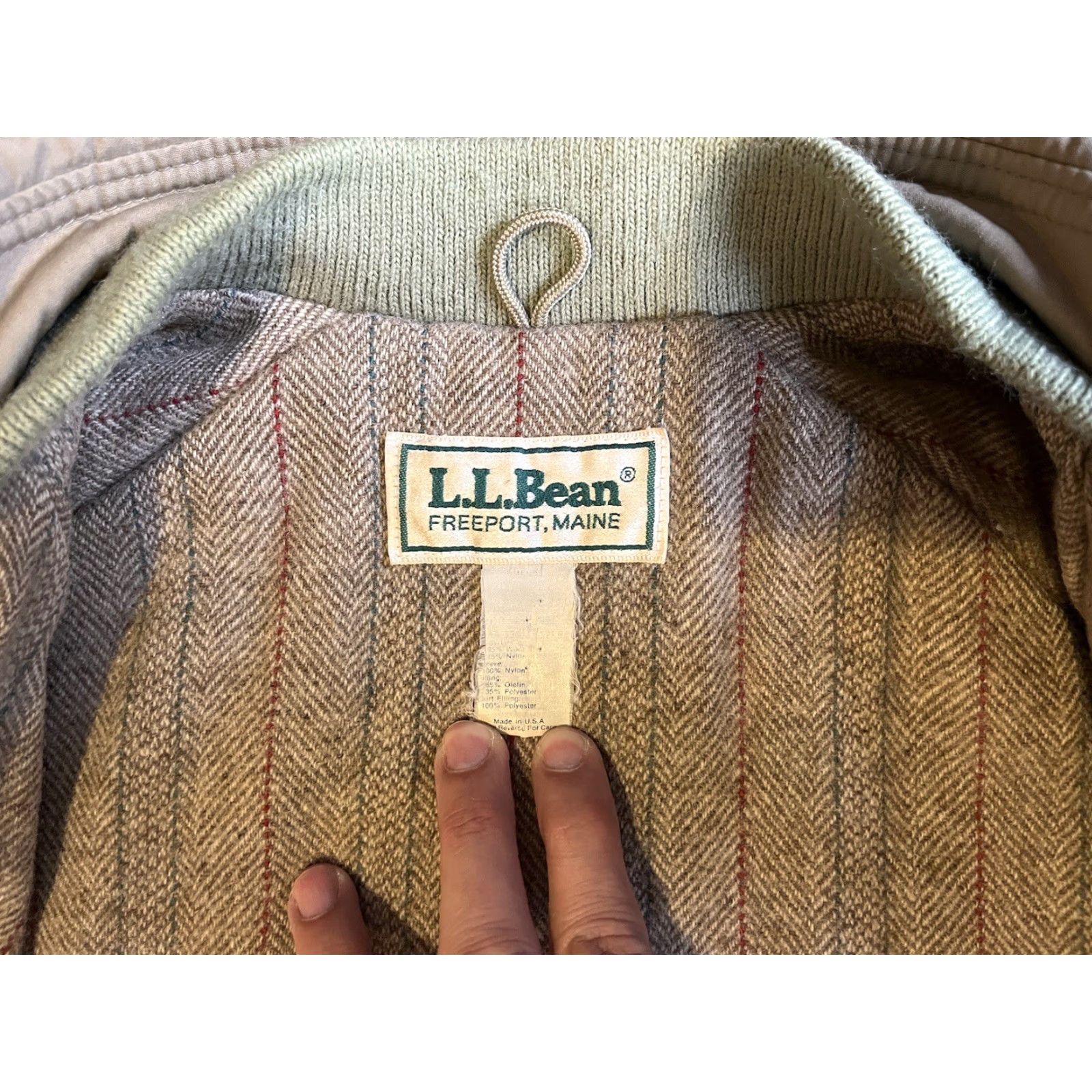 Vintage VINTAGE L.L. Bean Coat Chore Long Wool L Beige Men’s Large 90s Jackets & Coats Size US L / EU 52-54 / 3 - 5 Thumbnail