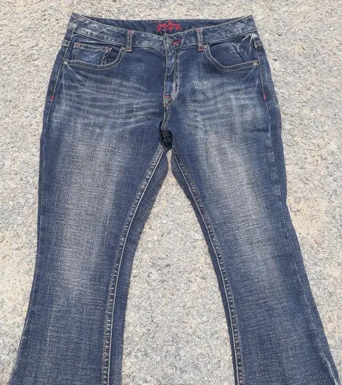 Japanese Brand 💥FINAL DROP💥FLARED 💥DENIM B.C.B.g SKULL BOOT CUT DENIM Size US 34 / EU 50 - 5 Thumbnail