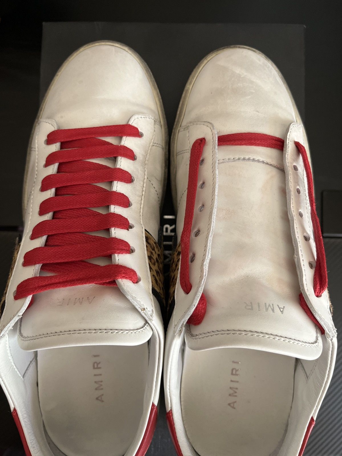 Amiri Amiri White Leopard Viper Low Sneakers Shoes Men's 41 8US Size US 8 / EU 41 - 8 Thumbnail