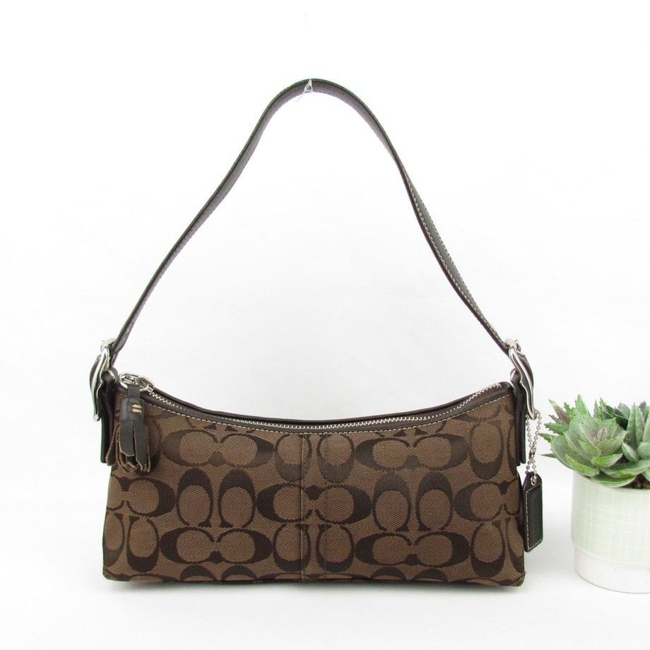Coach Coach Vintage Y2K Brown Hamptons Demi Baguette Shoulder Bag 