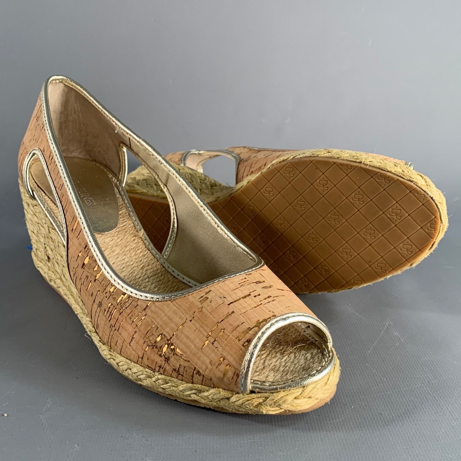 Donald Pliner DONALD J PLINER Size 9 Gold Natural Espadrille Pumps Size US 9 / IT 39 - 5 Thumbnail