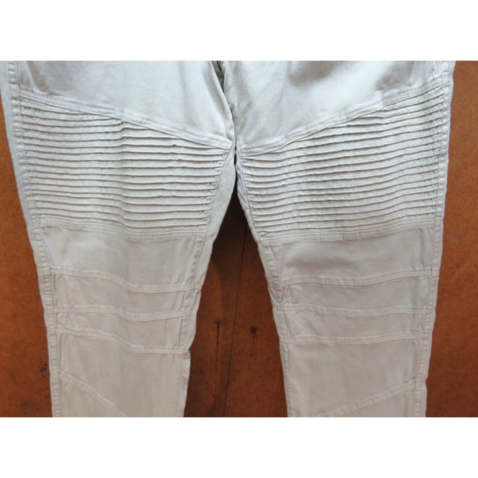 Dickies VINTAGE Akademiks Pants 38X34 Trouser Jeans White Striped Relaxed Straight Dickies 34 Inseam Mens Regular Belt Zipper Baggy Style Pants Size US 38 / EU 54 - 3 Thumbnail