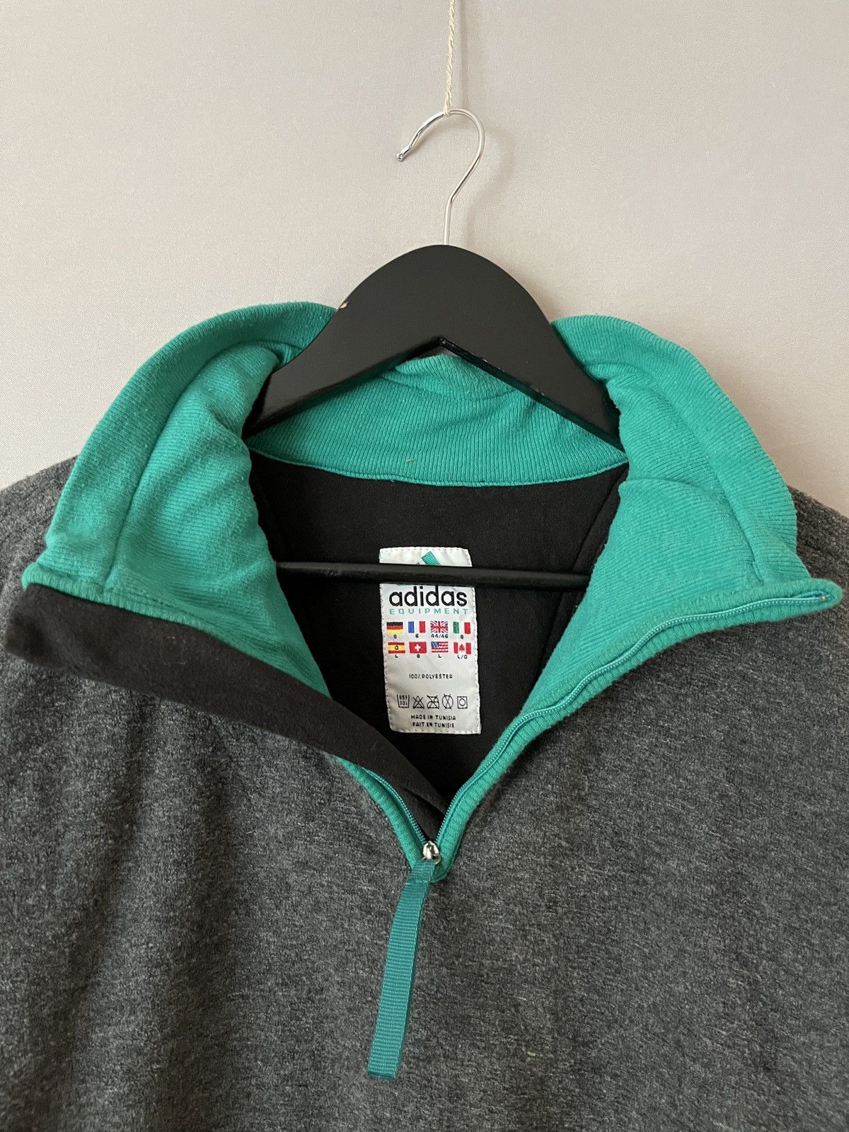 Adidas Adidas Equipment Vintage Gray Fleece Sweater Size US L / EU 52-54 / 3 - 4 Thumbnail