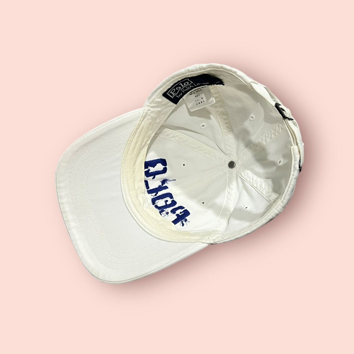 Polo Ralph Lauren × Ralph Lauren × Vintage VINTAGE POLO SPELL OUT DISTRESSED VISOR STRAPBACK CAP Size ONE SIZE - 16 Thumbnail