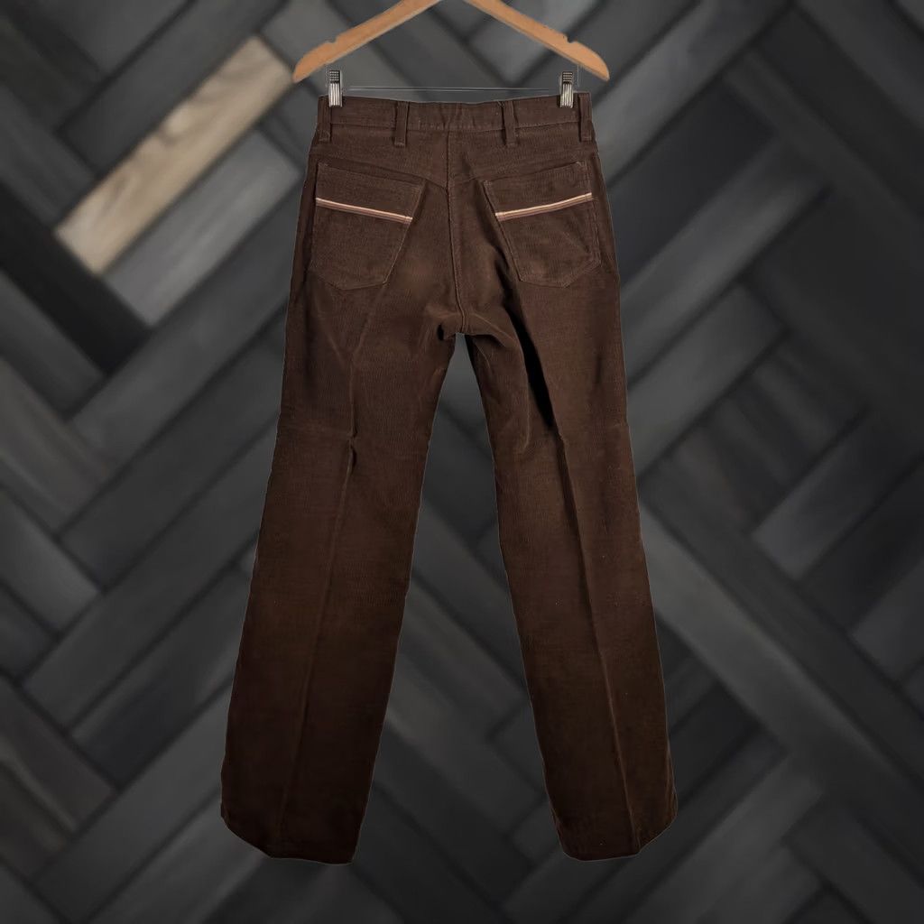 Vintage Vintage 70s Brown Corduroy Pants Talon Zipper Striped Back Pocket USA 30x31 Size US 30 / EU 46 - 1 Thumbnail