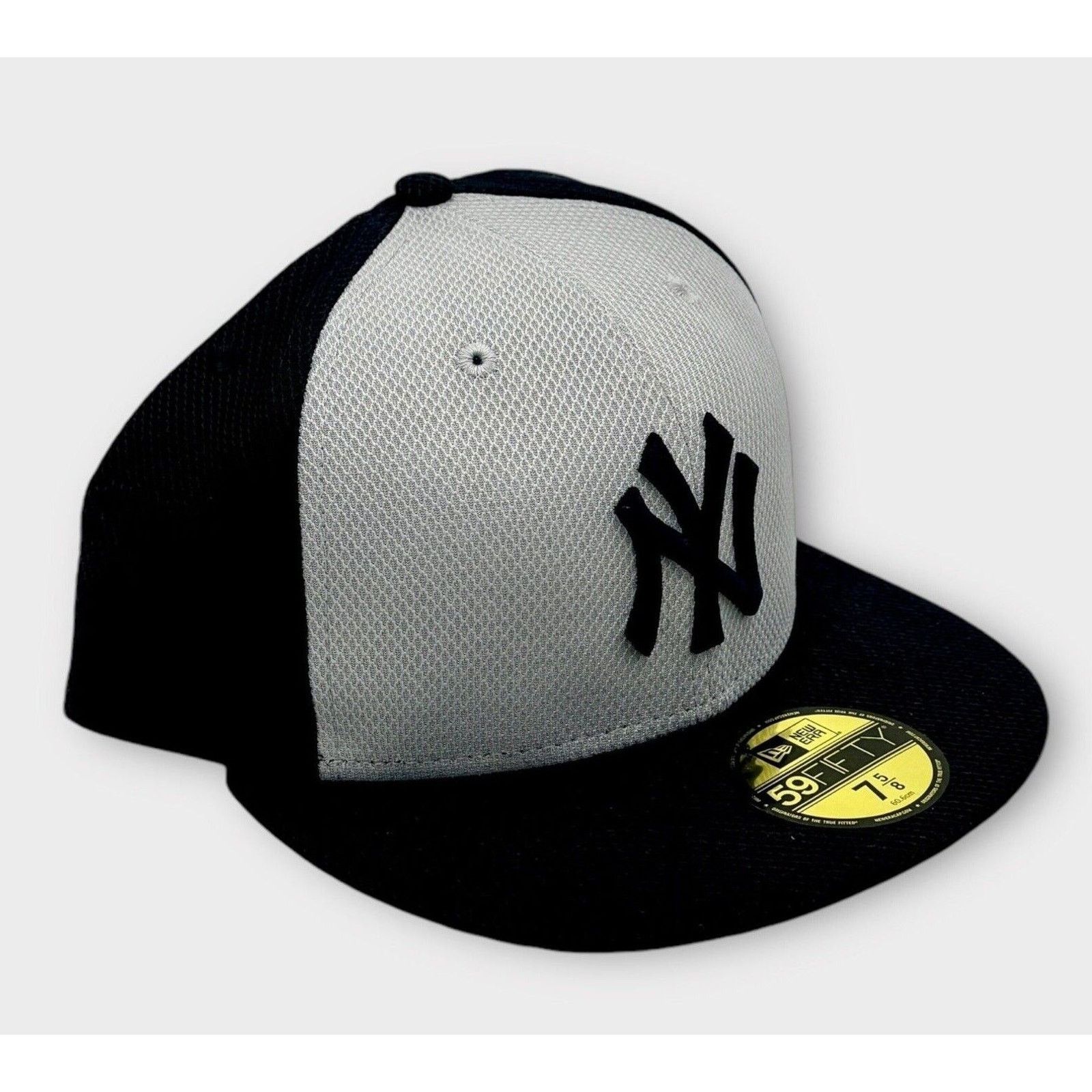 New Era × New York Yankees New York Yankees Authentic New Era Diamond Grey Navy Fitted Size ONE SIZE - 1 Thumbnail