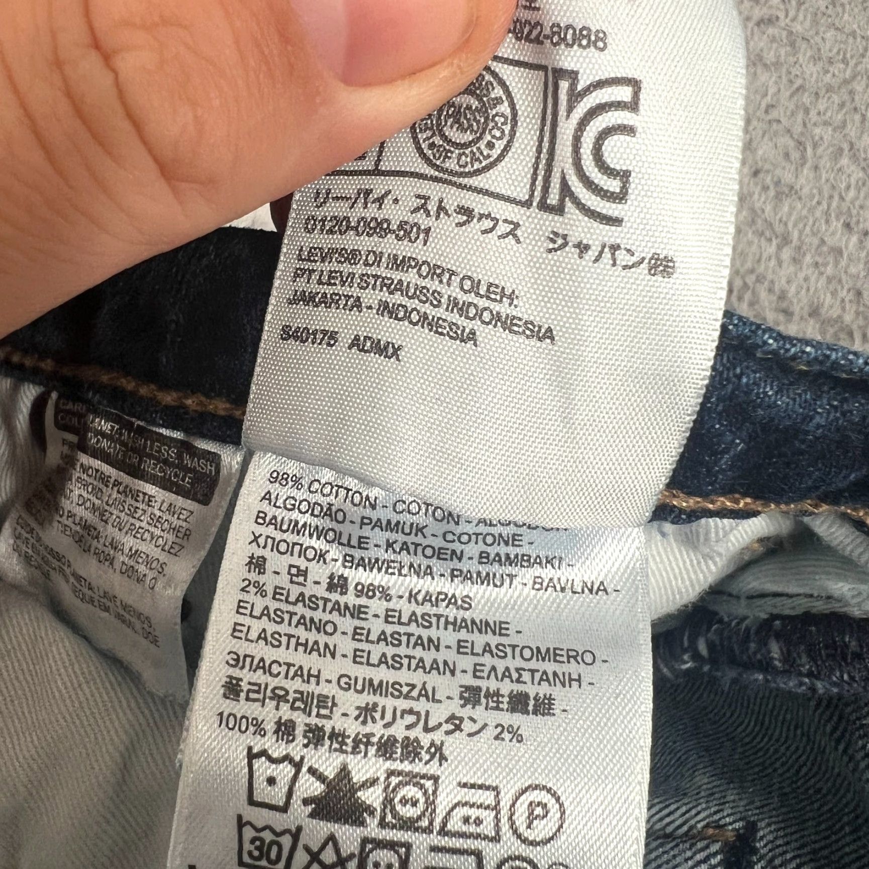 Levi's Levi's 504 Jeans Men's Regular Straight Fit 38x30 Blue Denim Size US 38 / EU 54 - 7 Thumbnail
