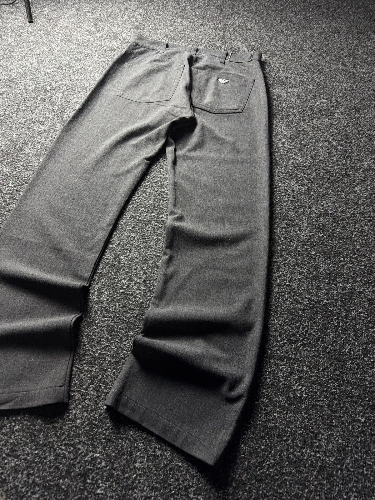 Armani Luxury 00s Armani Jeans Comfort Fit Grey Wool Blend Pants Size US 32 / EU 48 - 15 Thumbnail