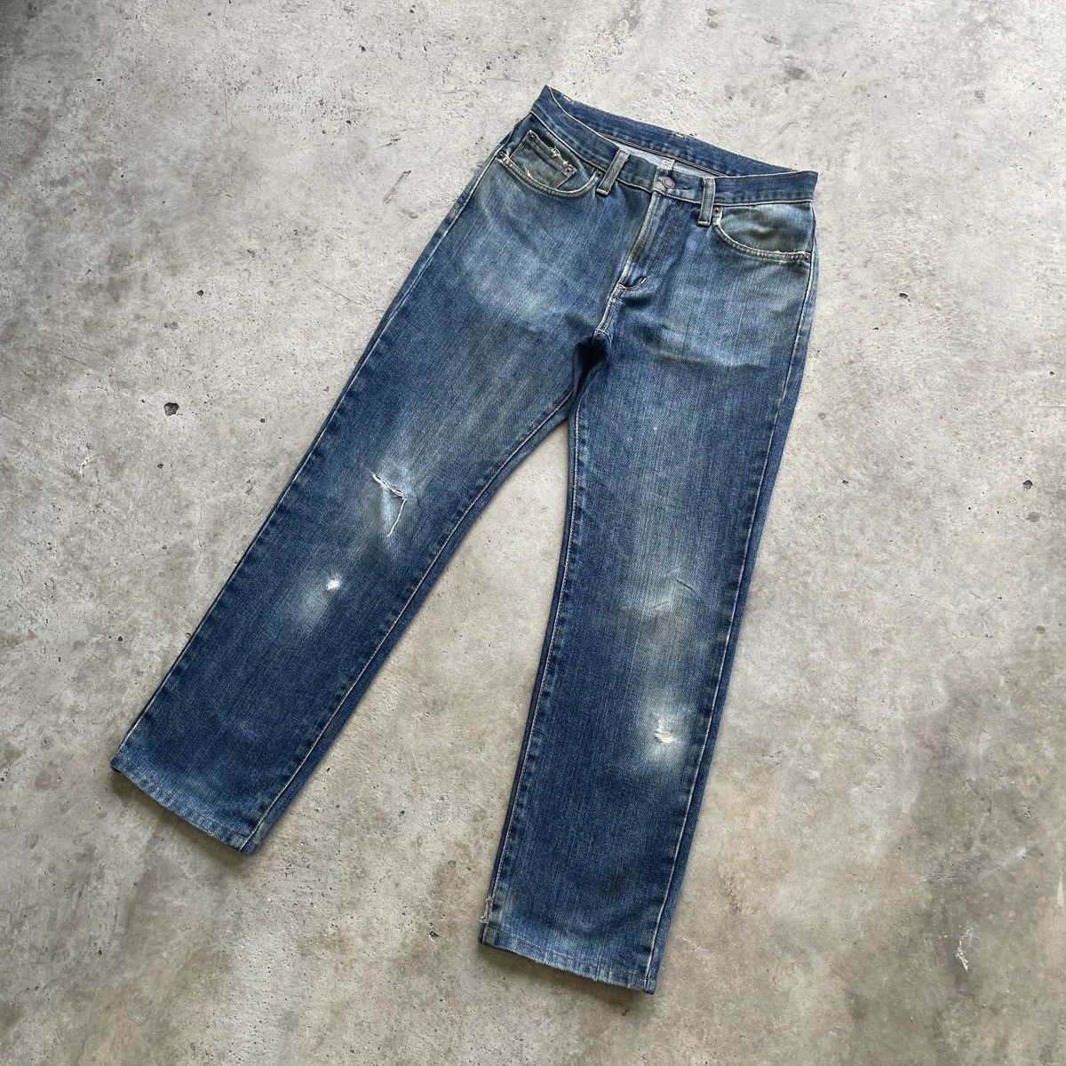 Edwin W29x28.5 Vintage Edwin Jeans Distressed Faded Denim Pants Size US 29 - 3 Thumbnail