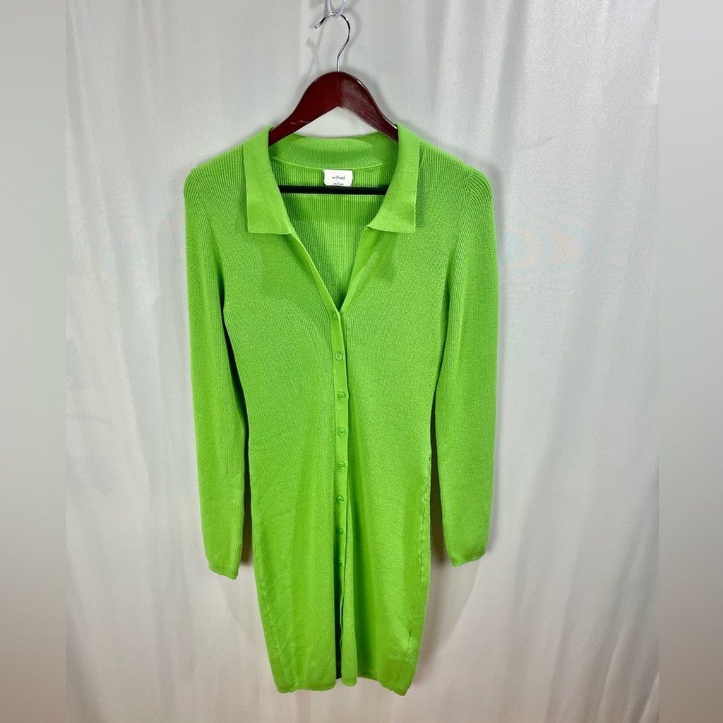Aritzia Wilfred Cove Dress in Cucamelon Green Size L Size L / US 10 / IT 46 - 2 Thumbnail