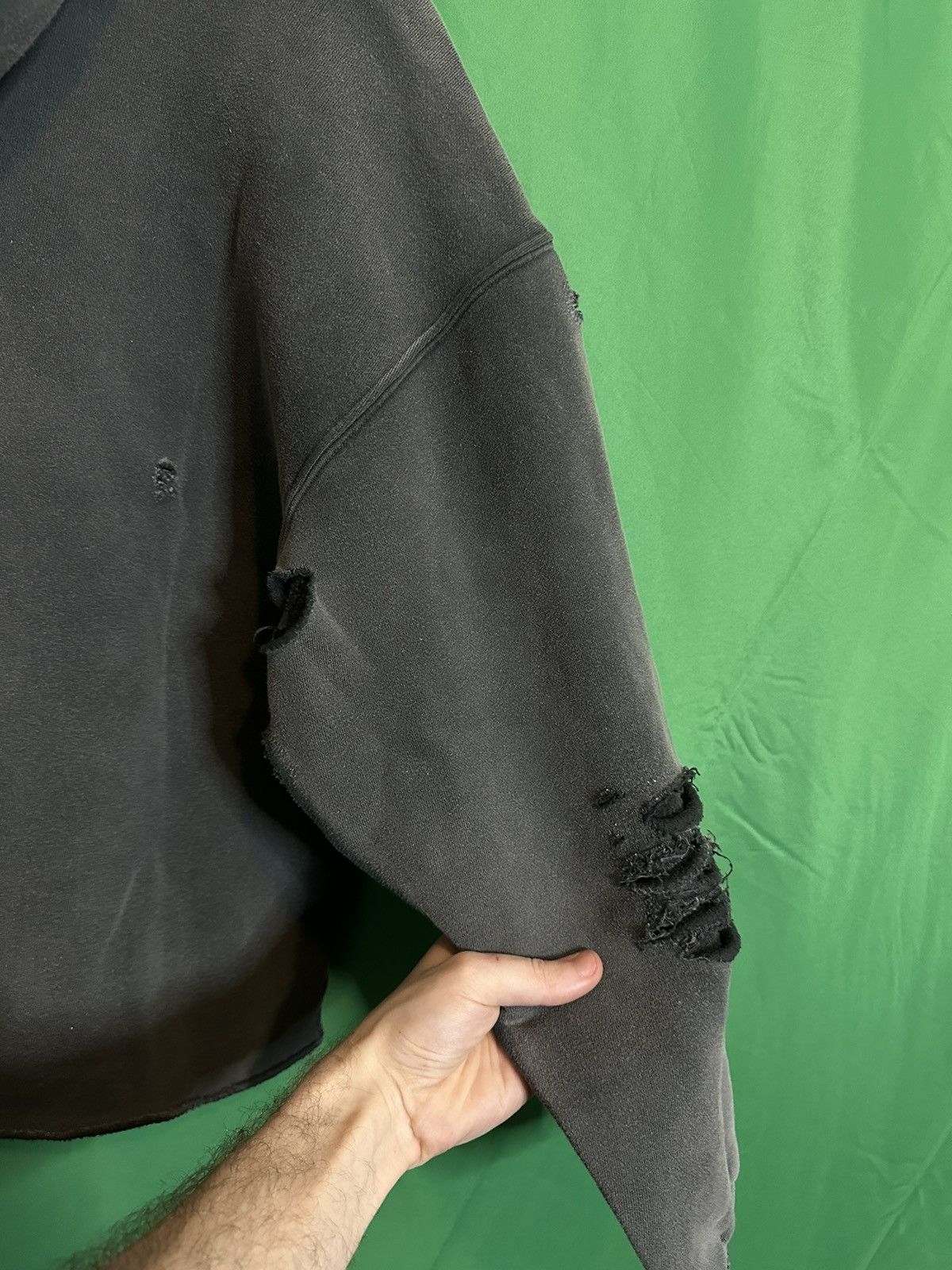 h.naoto h.ANARCHY ダメージ加工HOODIE V系 ◎□(anc-ct69-a) / ANCELLM (アンセルム) / DYED DAMAGE