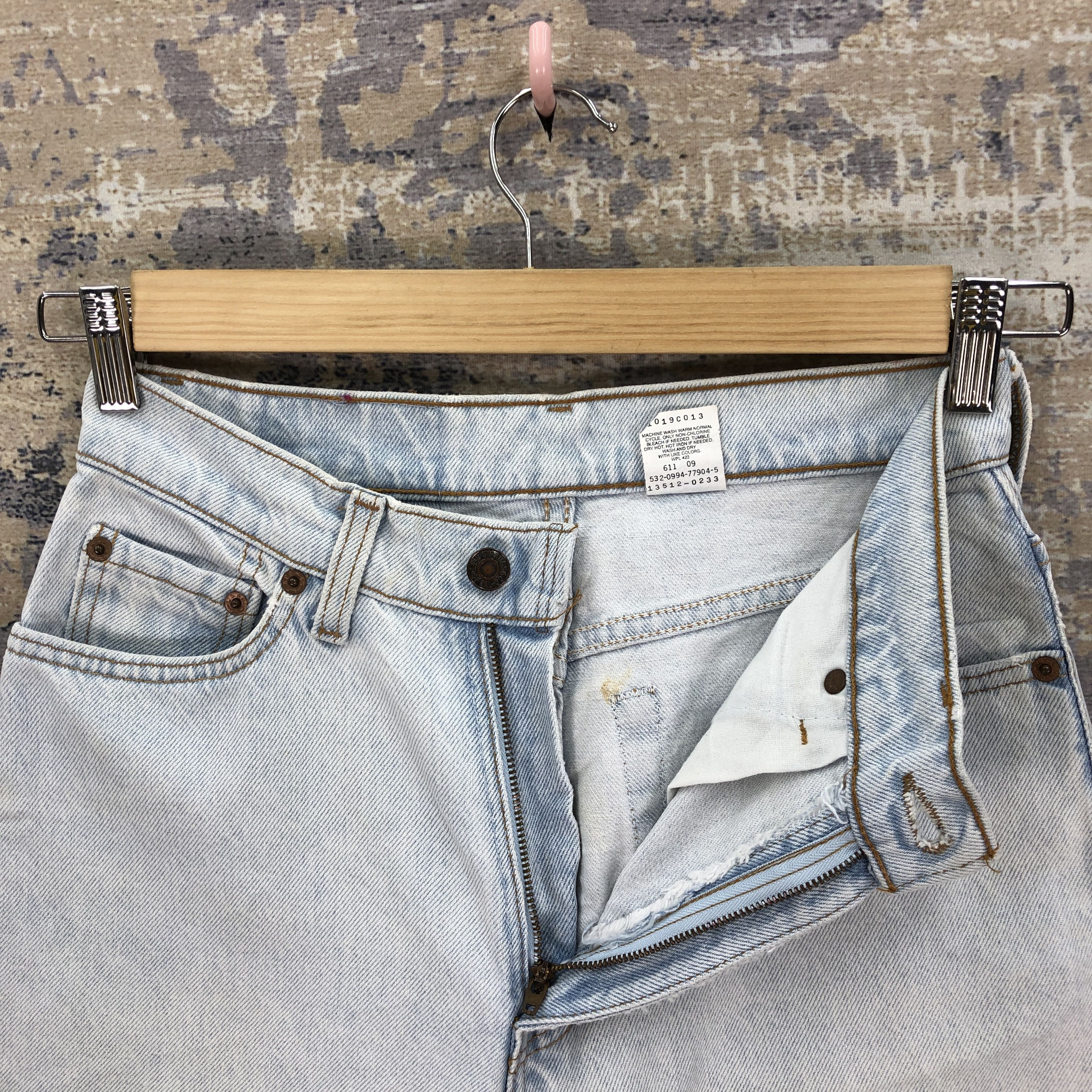 Levi's Vintage 90's Levis Sun Faded Jeans Levi's Light Wash Denim Size 24" / US 00 / IT 34 - 5 Thumbnail