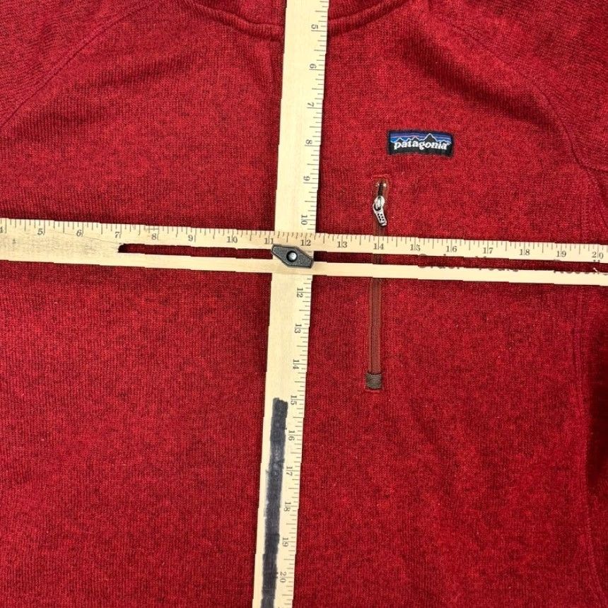 Patagonia VINTAGE Patagonia Men's Better Sweater 1/4 Zip Fleece Jacket Size L Red Shirt Mens Red 90s style, light pilling Size US L / EU 52-54 / 3 - 6 Thumbnail