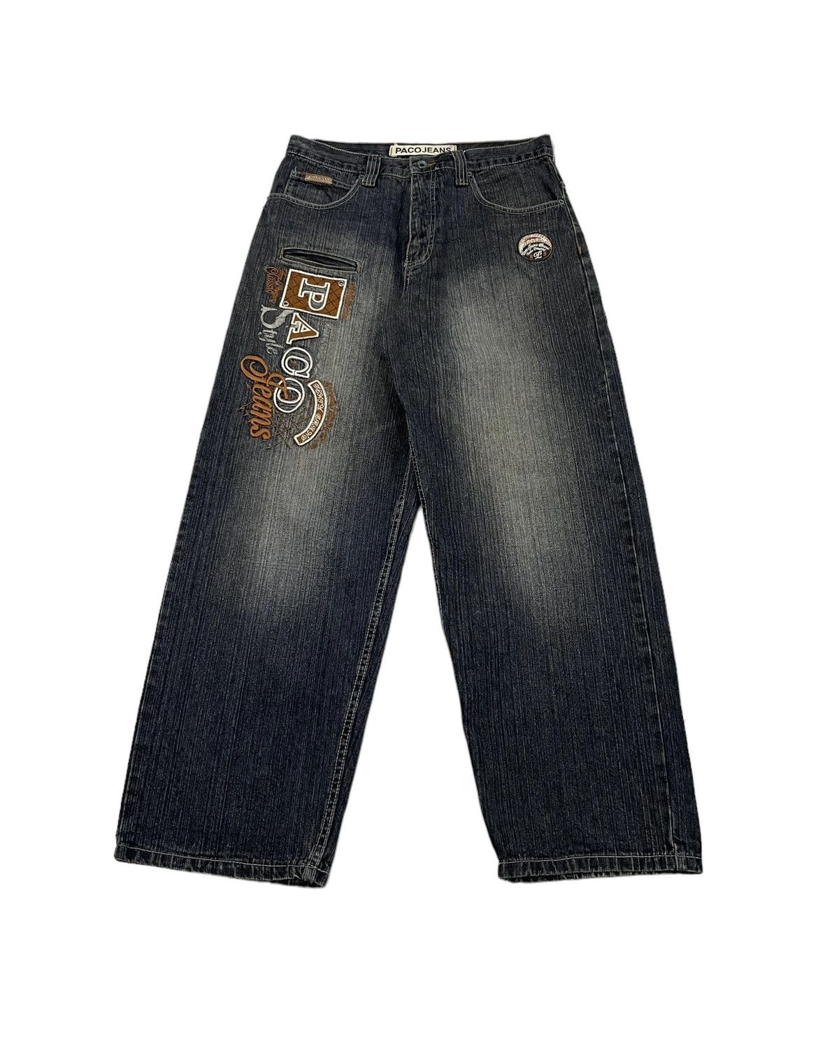 JNCO Vintage Paco Baggy Jeans Embroidery Logo Size US 32 / EU 48 - 1 Thumbnail