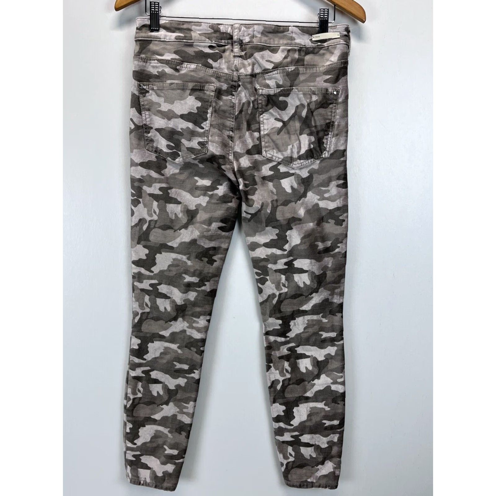 Vintage Pilcro and the Letterpress Velvet Gray Camo Jeans Pants midrise Skinny 28 Size 28" / US 6 / IT 42 - 3 Thumbnail