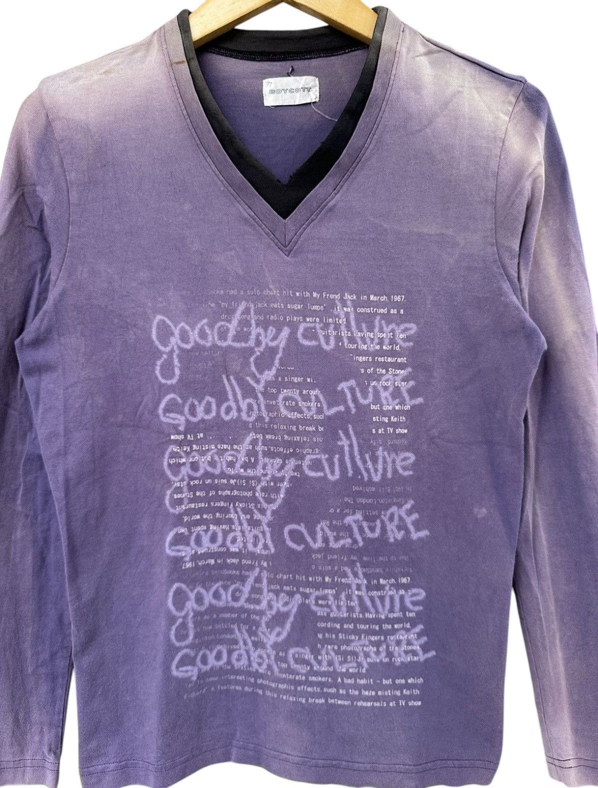 Beauty Beast CRAZY TRASHED FADED BOYCOTT POEM DOUBLE COLLAR LONG SLEEVE Size US M / EU 48-50 / 2 - 2 Thumbnail