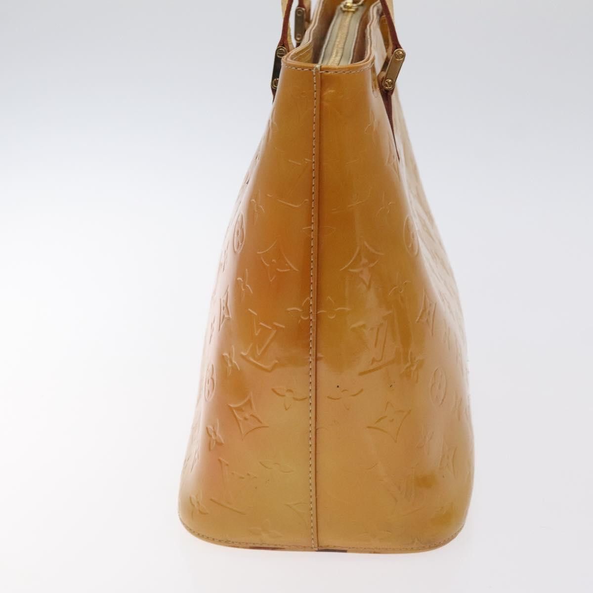 Louis Vuitton LOUIS VUITTON Monogram Vernis Houston Hand Bag Beige M91004 Size ONE SIZE - 3 Thumbnail