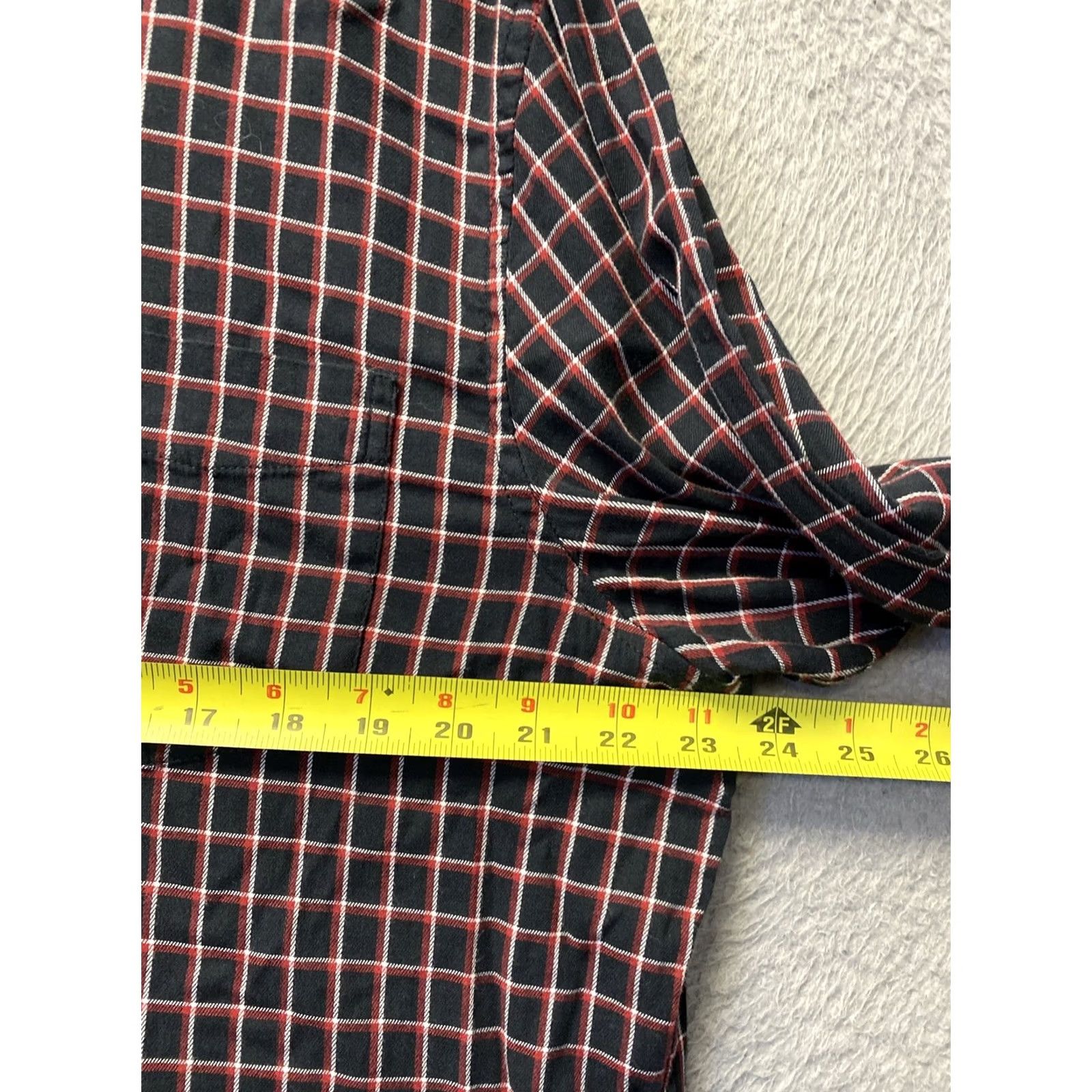 Lands' End Lands' End Button-Up Shirt Men L Blue Red Check Long Sleeve Cotton Poplin Casual Size US L / EU 52-54 / 3 - 5 Thumbnail