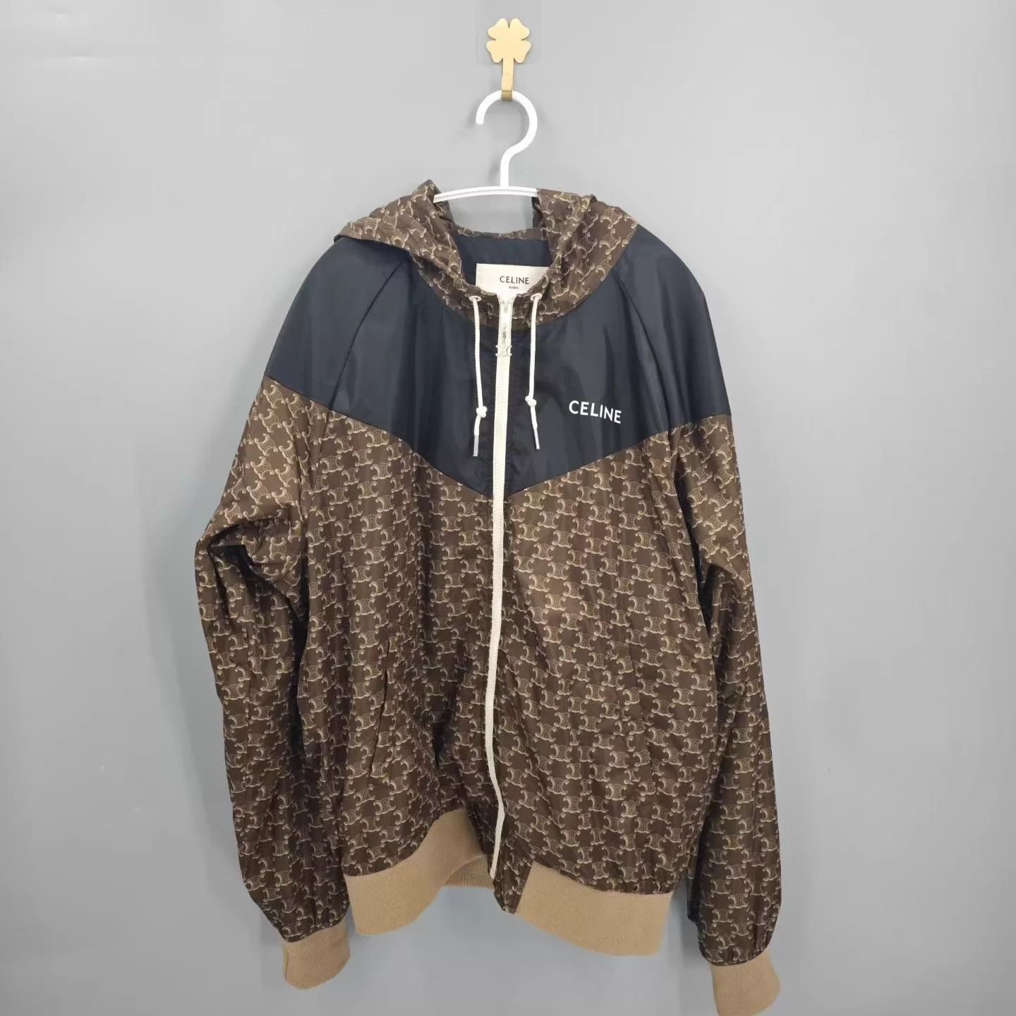 Celine Celine Triomphe Monogram Hooded Zip Jacket Sz48 Size US M / EU 48-50 / 2 - 1 Thumbnail