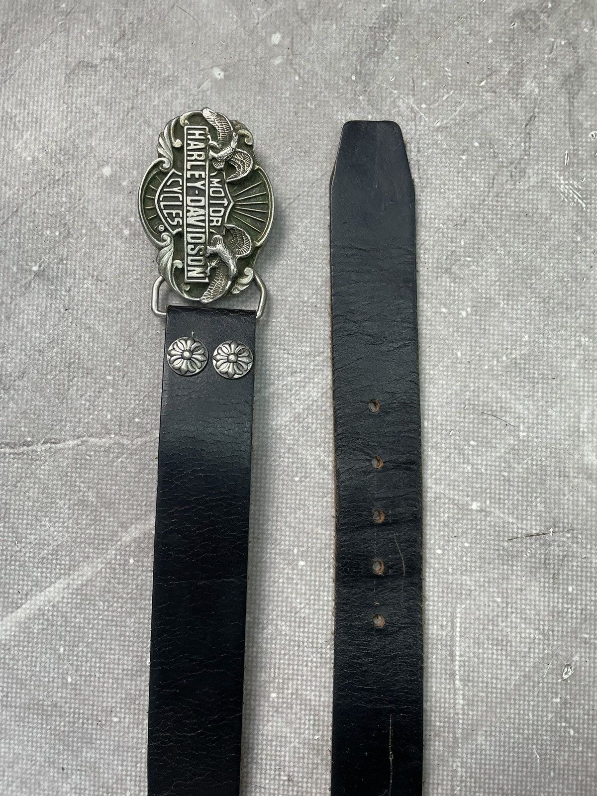 Harley Davidson Harley Davidson black leather belt biker vintage style Size ONE SIZE - 8 Thumbnail