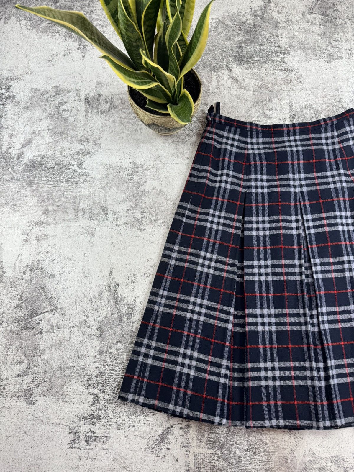 Burberry 90s Burberrys Nova Plaid Checked Midi Maxi 42 Dress Skirt Size 42" / US 20 - 2 Thumbnail